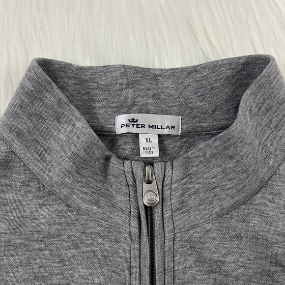 Peter Millar Size XL Gray 2020 Tokyo Olympics Quarter Zip Pullover Shirt - Picture 4 of 10